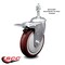 Service Caster 5 Inch Maroon Polyurethane Swivel 3/8 Inch Stem Caster with Total Lock Brake SCC SCC-TSTTL20S514-PPUB-MRN-381615 - alternate 4